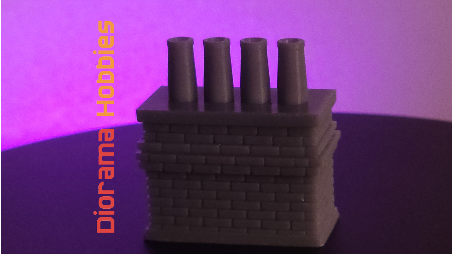 Clay Pot Chimney Quad Stack - HO, S and O Scales