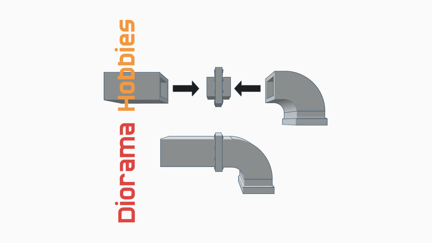 HVAC Kit 5 - Air Ducts & Air Conditioner HO Scale 1:87