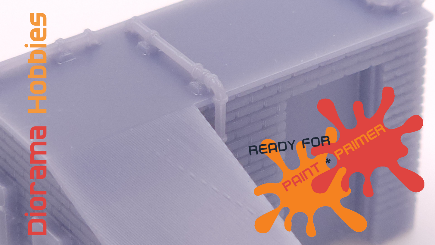 Corner Rooftop Access Structure - HO, N, S and O Scales