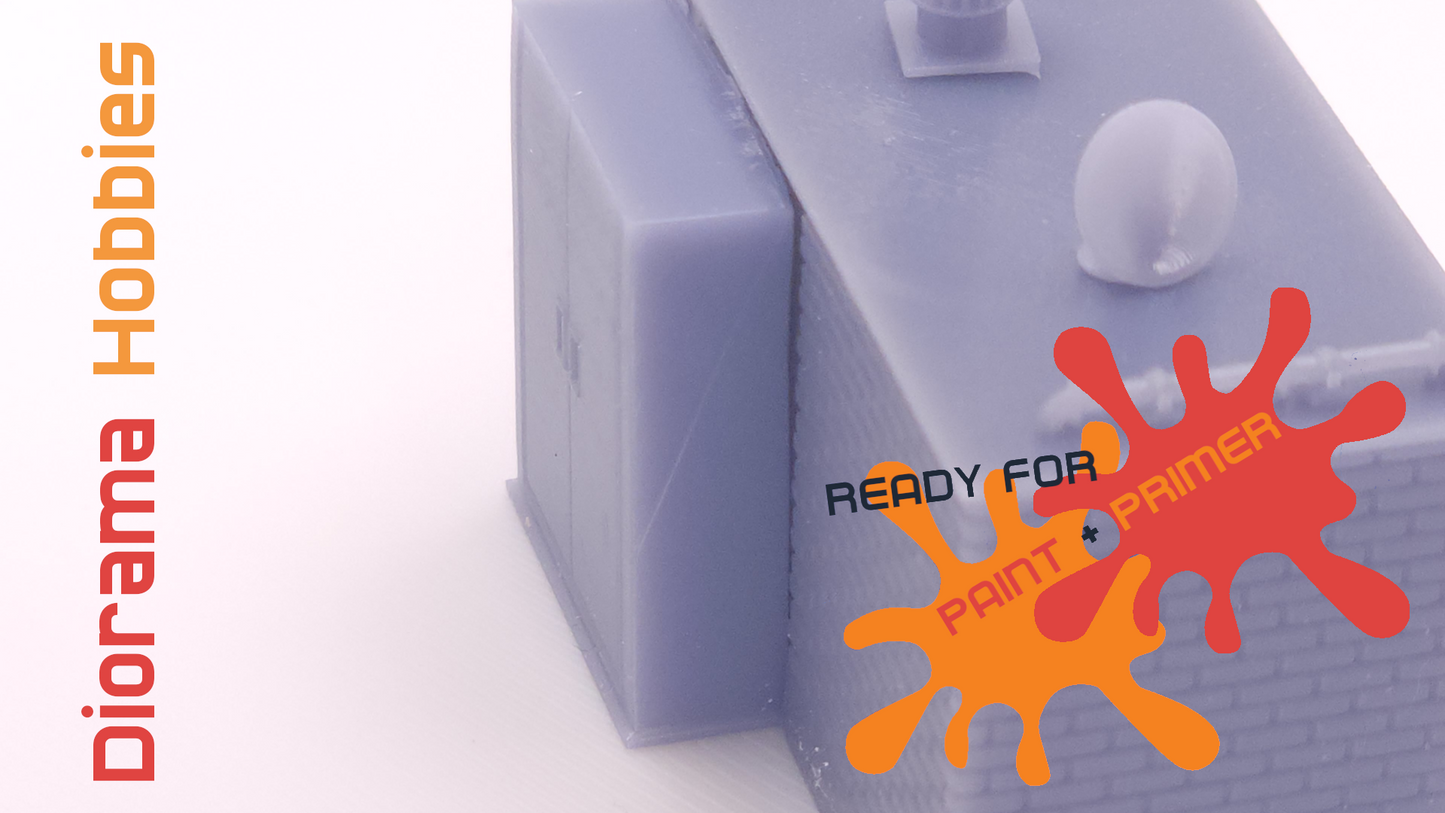 Basic Rooftop Access Structure with Utilities - HO, N, S and O Scales