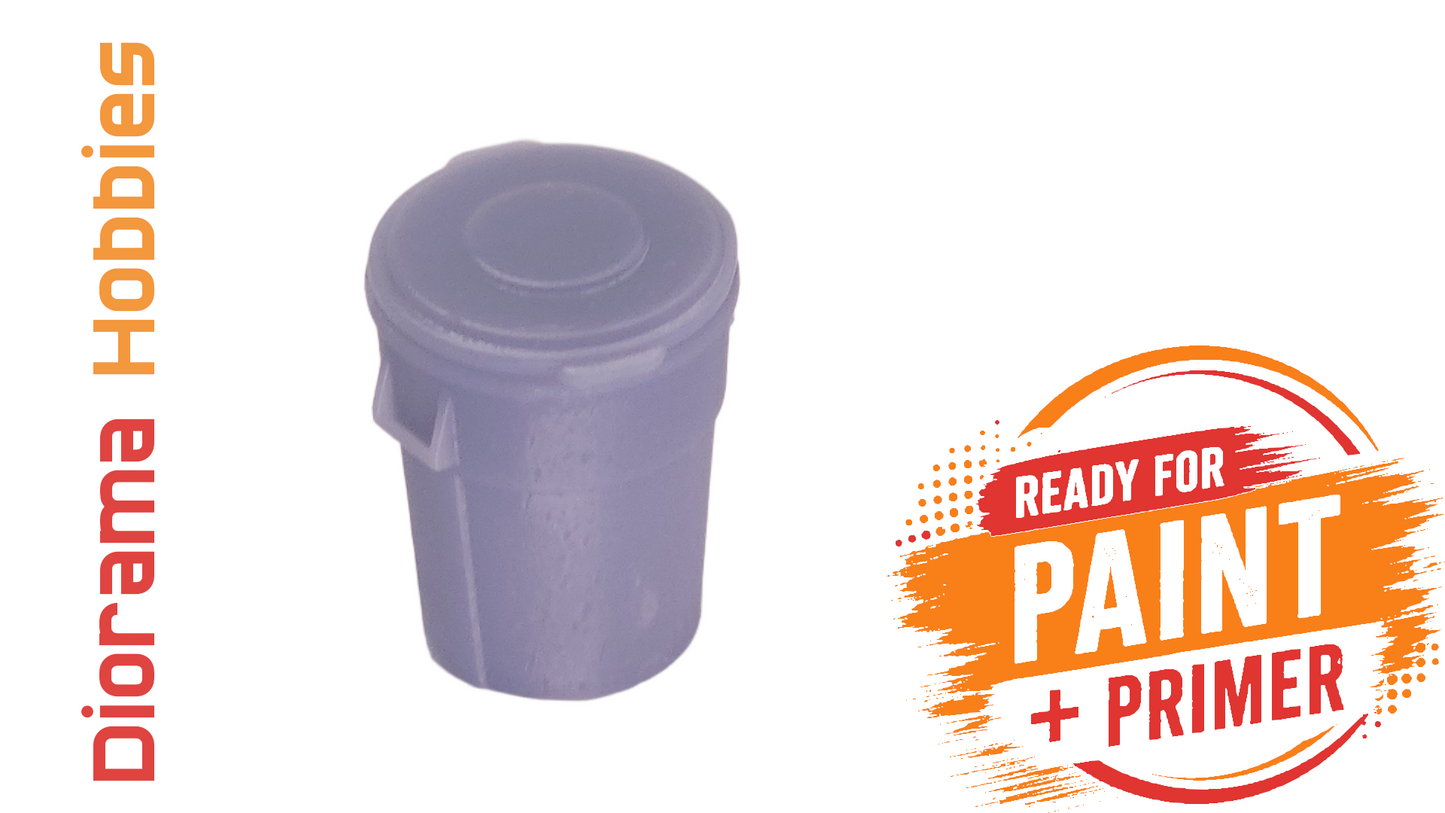 Trash Cans N, HO, O & S Scale