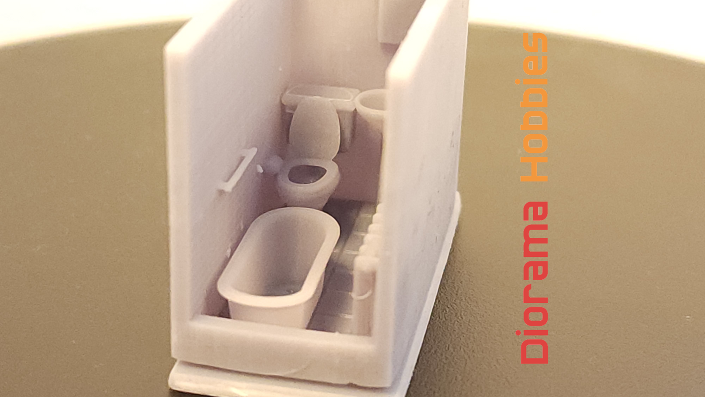 Window Scene - Bathroom - O Scale