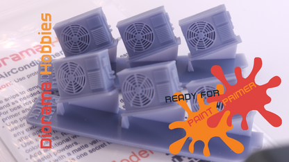 Wall Mounted Air Conditioner (6 pack) HO, N, S and O Scale