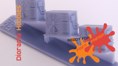 Wall Mounted Air Conditioner (6 pack) HO, N, S and O Scale