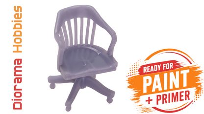 Wooden Swivel Office Chair - N, HO, S and O Scales