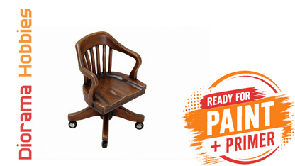 Wooden Swivel Office Chair - N, HO, S and O Scales