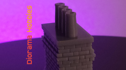 Clay Pot Chimney Quad Stack - HO, S and O Scales