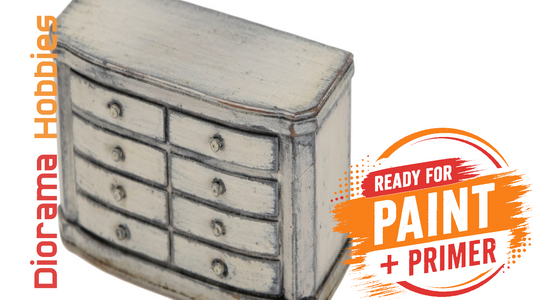 Bow-Front Chest of Drawers / Dresser - N, HO, S and O Scales