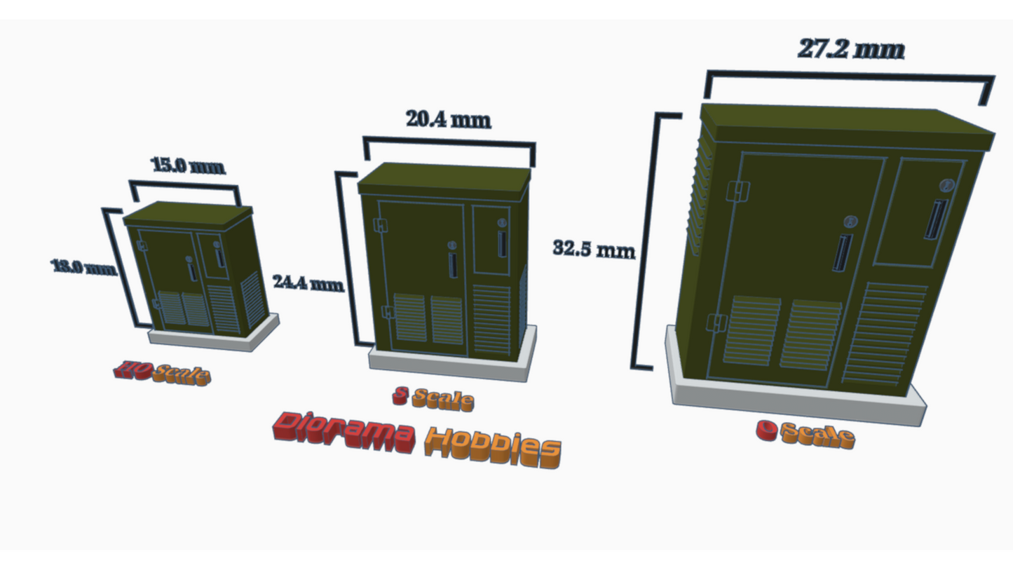 Electrical Distribution Transformer Boxes HO, S & O Scale