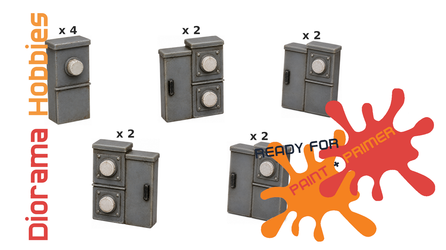 12 Piece Electric Meter Box HO, S and O Scales