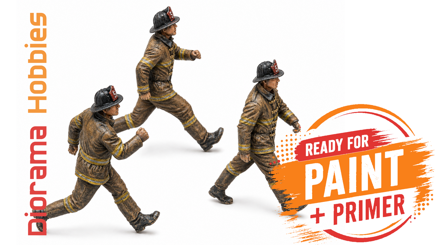 Figures - Firefighters Arriving on Scene [1910 - 1940] - HO, S and O Scales