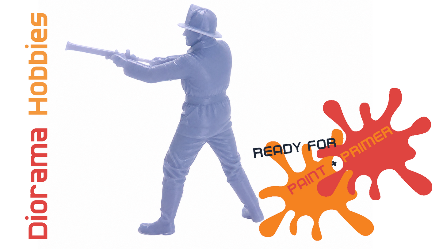Figure - Firefighter with Firehose [1910 - 1940] - N, HO, S and O Scales