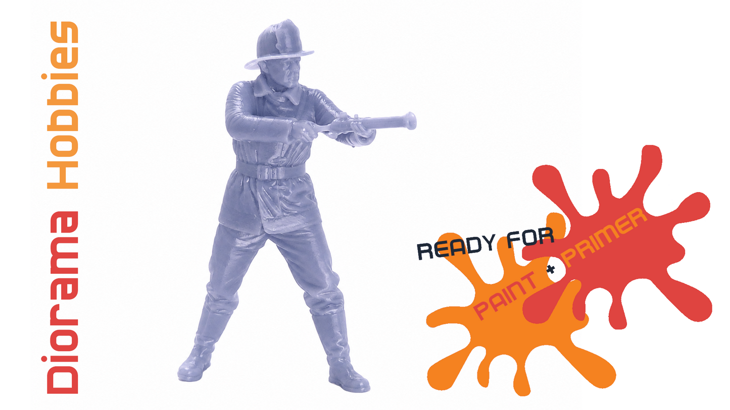 Figure - Firefighter with Firehose [1910 - 1940] - N, HO, S and O Scales