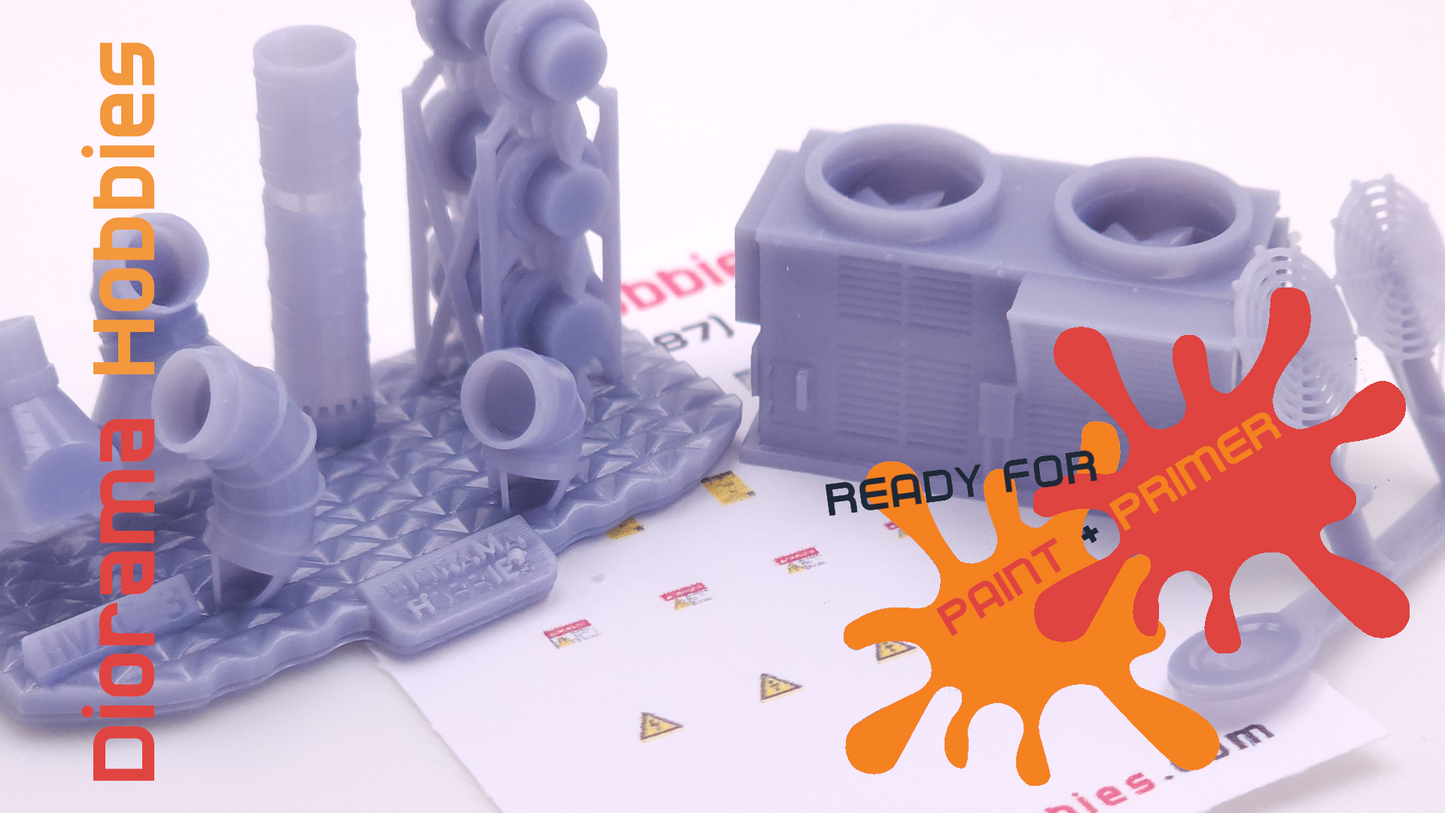 HVAC Kit 3 - Air Ducts & Air Conditioner HO Scale 1:87