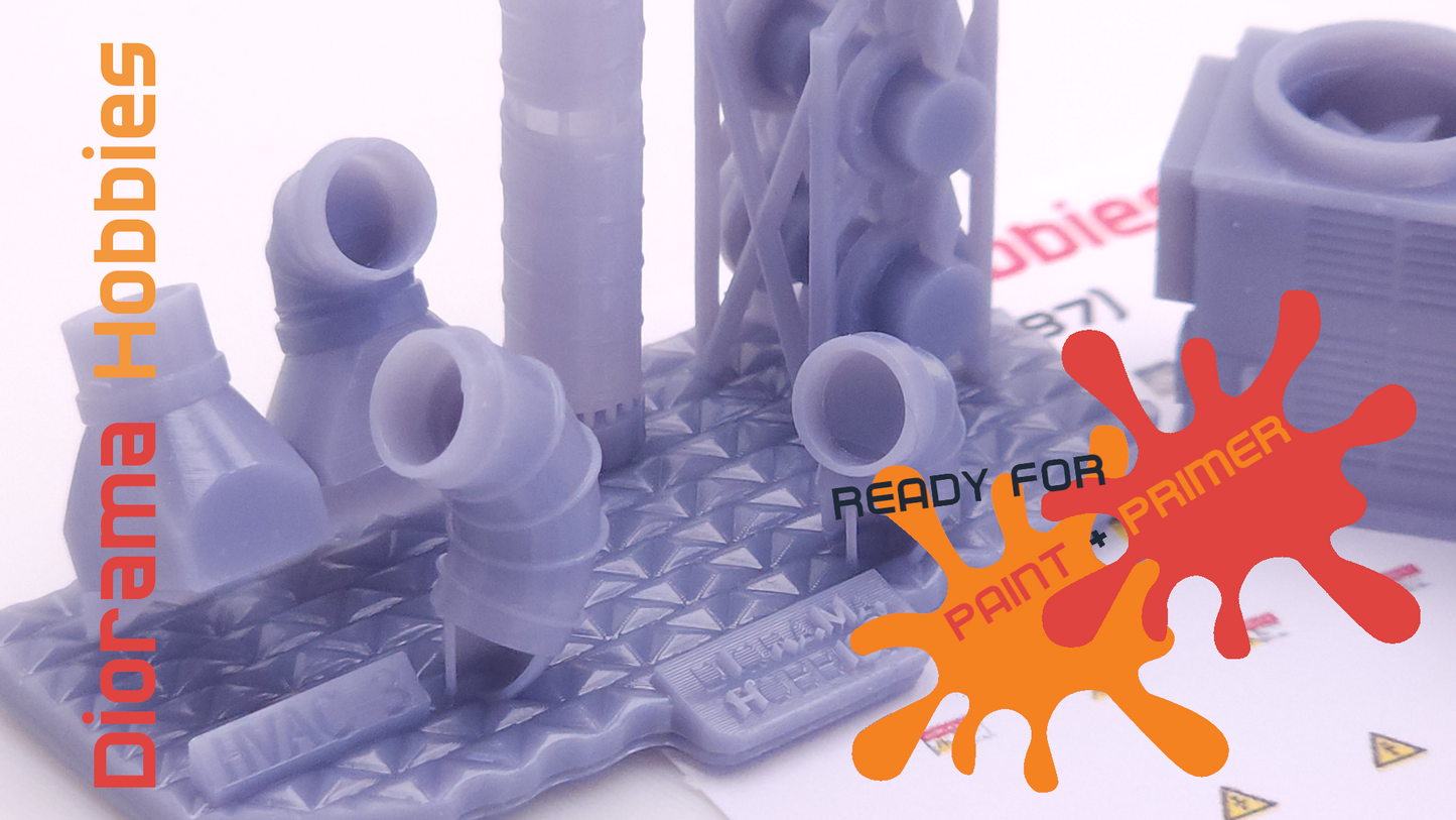 HVAC Kit 3 - Air Ducts & Air Conditioner HO Scale 1:87