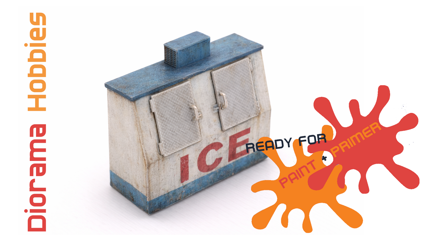 Ice Freezer Double Doors - HO, S and O Scales