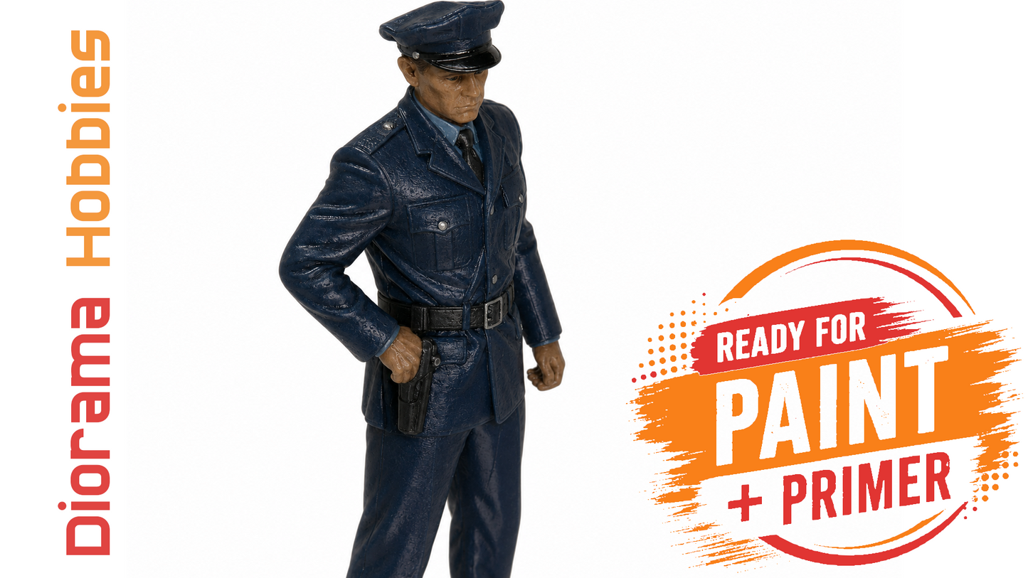 Police Officer at the Ready with Sidearm [1910s - 1940s] - N, HO, S and O Scales