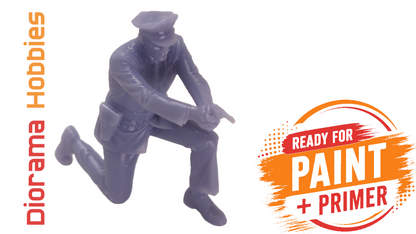 Police Officer Kneeling with Sidearm [1910s - 1940s] - N, HO, S and O Scales