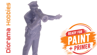 Police Officer with Bullhorn [1910s - 1940s] - N, HO, S and O Scales