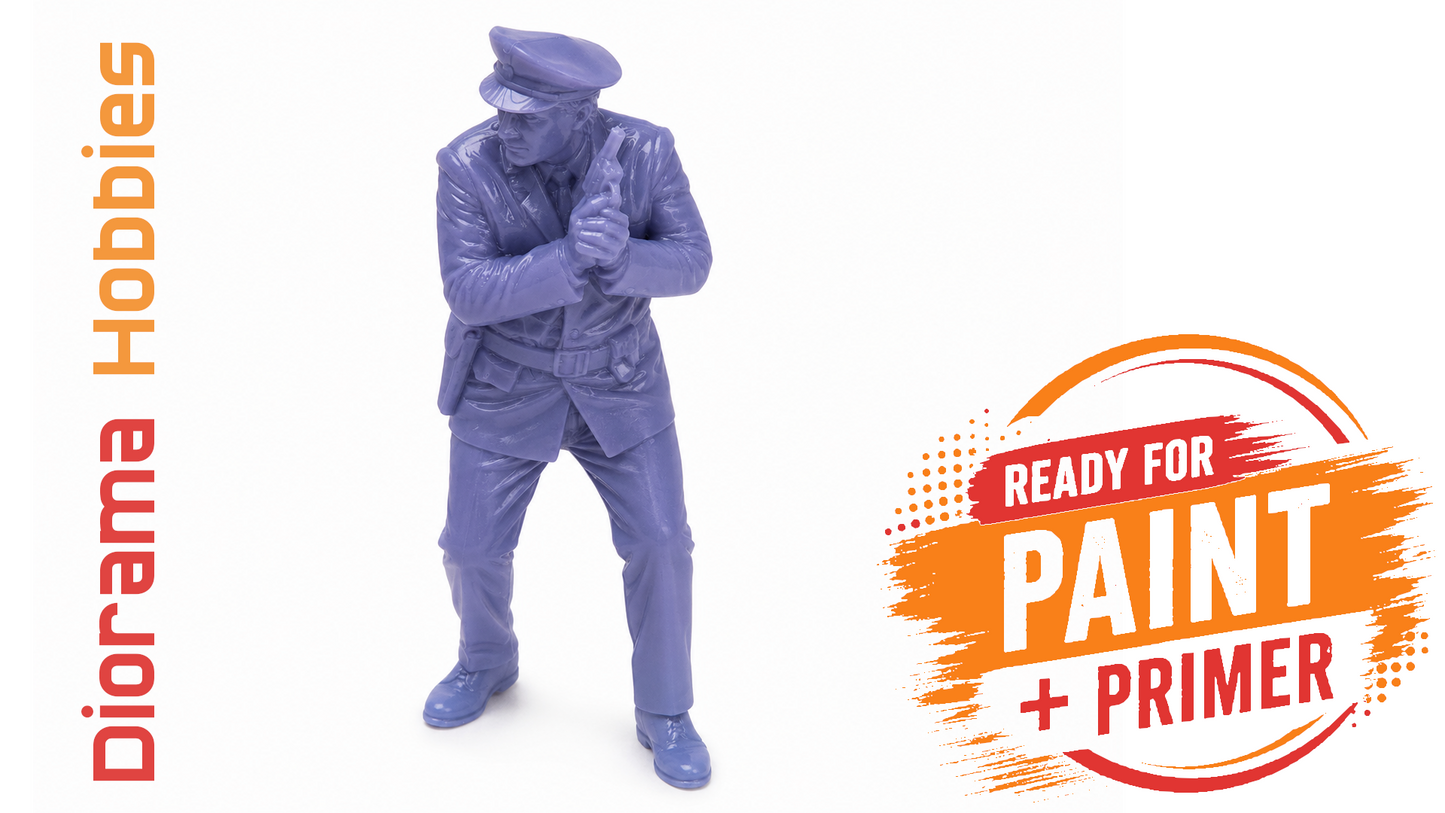 Police Officer Taking Cover (1910 – 1940) - HO, S and O Scales