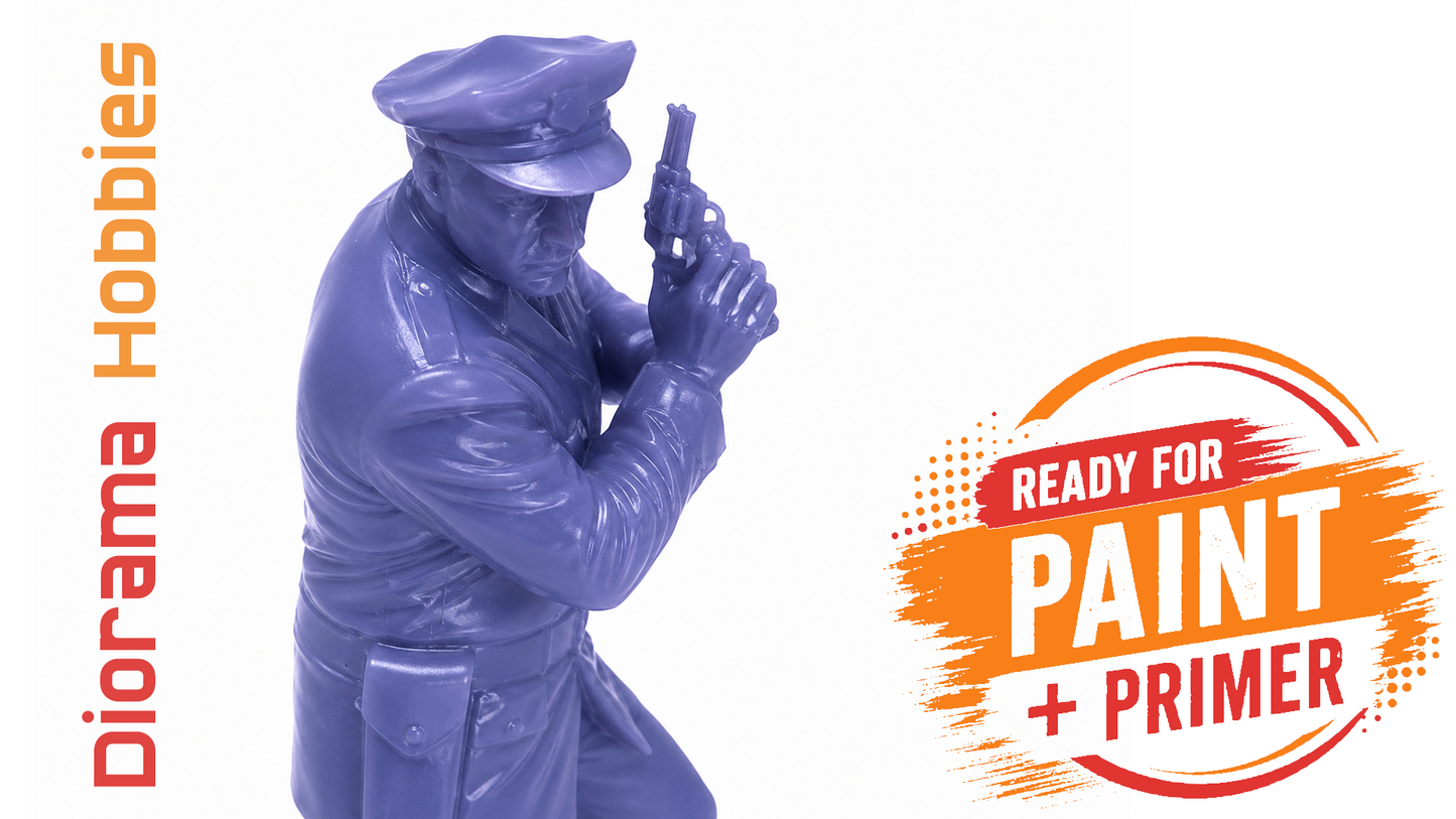 Police Officer Taking Cover (1910 – 1940) - HO, S and O Scales
