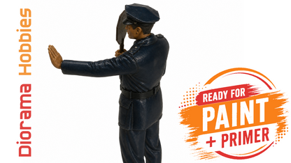 Traffic Officer with Stop Paddle (1910s–1940s) - N, HO, S and O Scales
