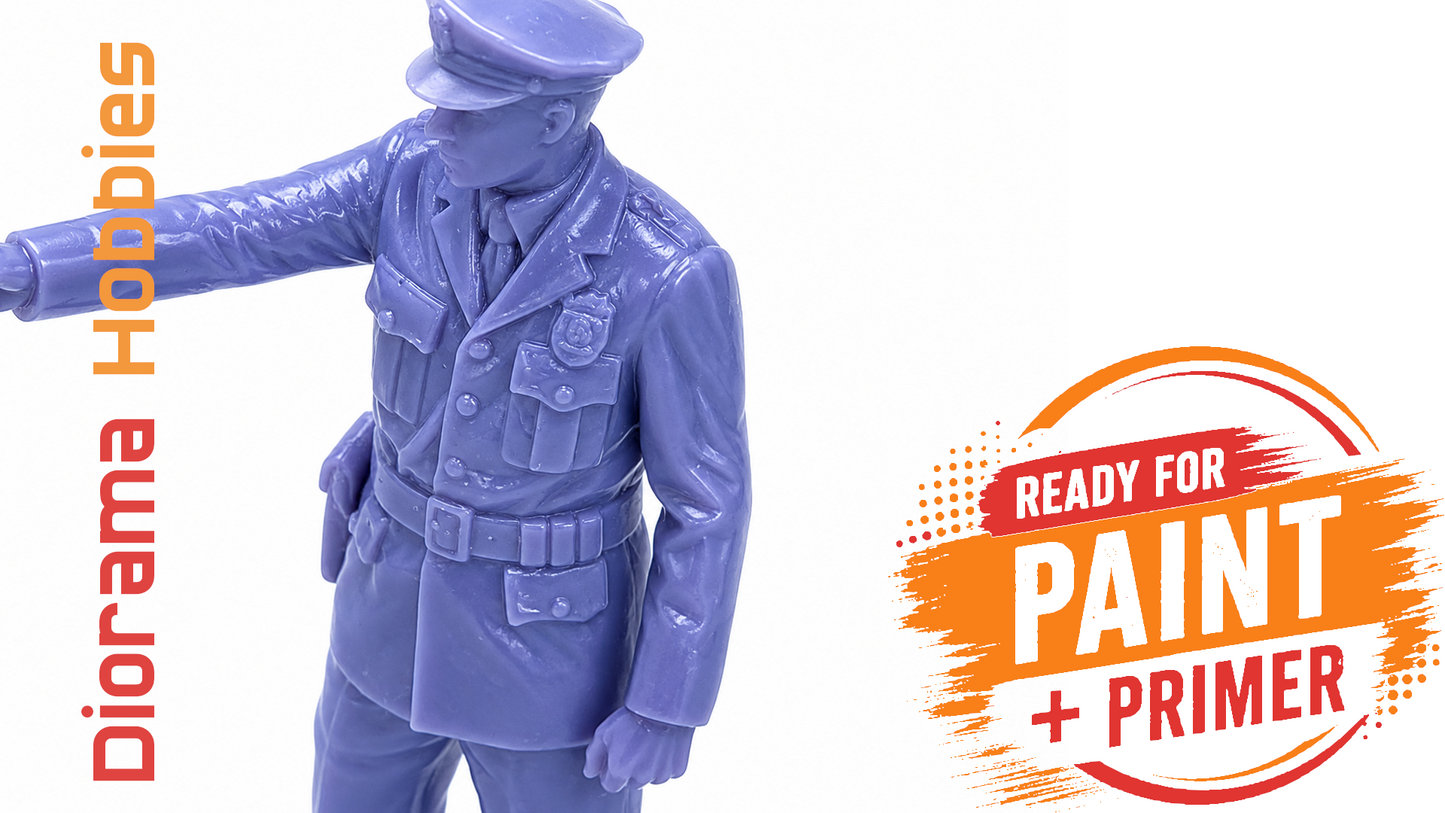 Police Officer with Drawn Sidearm (1910s – 1940s) - HO, S and O Scales