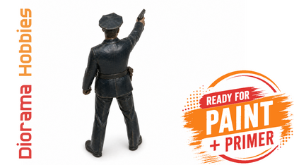 Police Officer with Drawn Sidearm (1910s – 1940s) - HO, S and O Scales