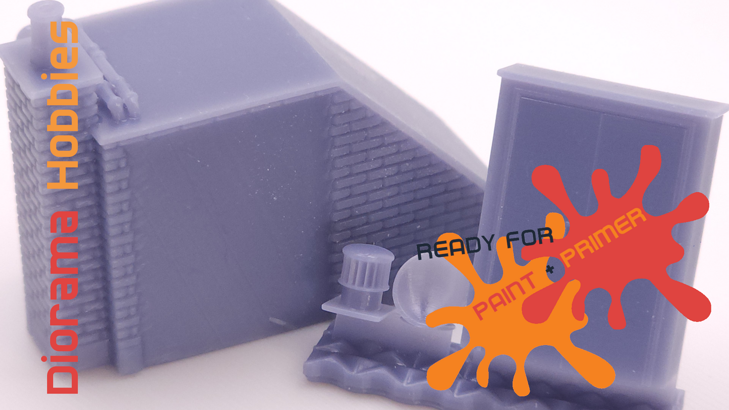 Rooftop Access Structure with Utilities - HO, S and O Scales