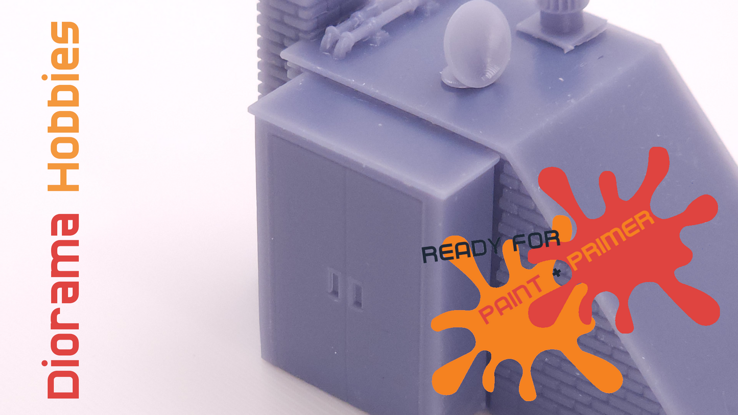 Rooftop Access Structure with Utilities - HO, S and O Scales