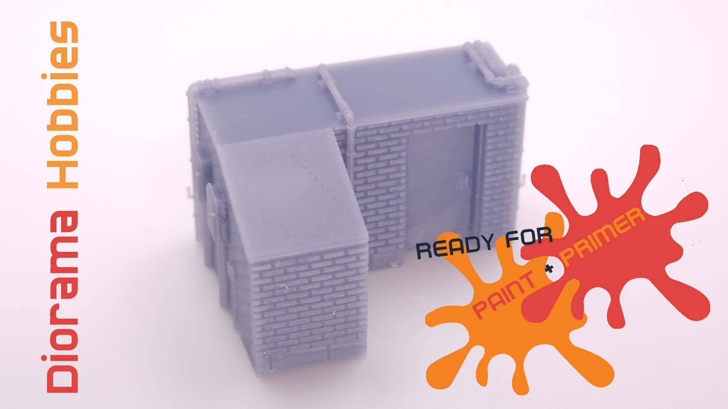 Corner Rooftop Access Structure - HO, N, S and O Scales