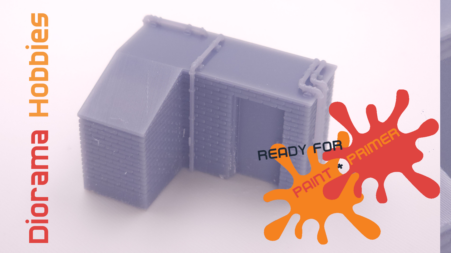 Corner Rooftop Access Structure - HO, N, S and O Scales
