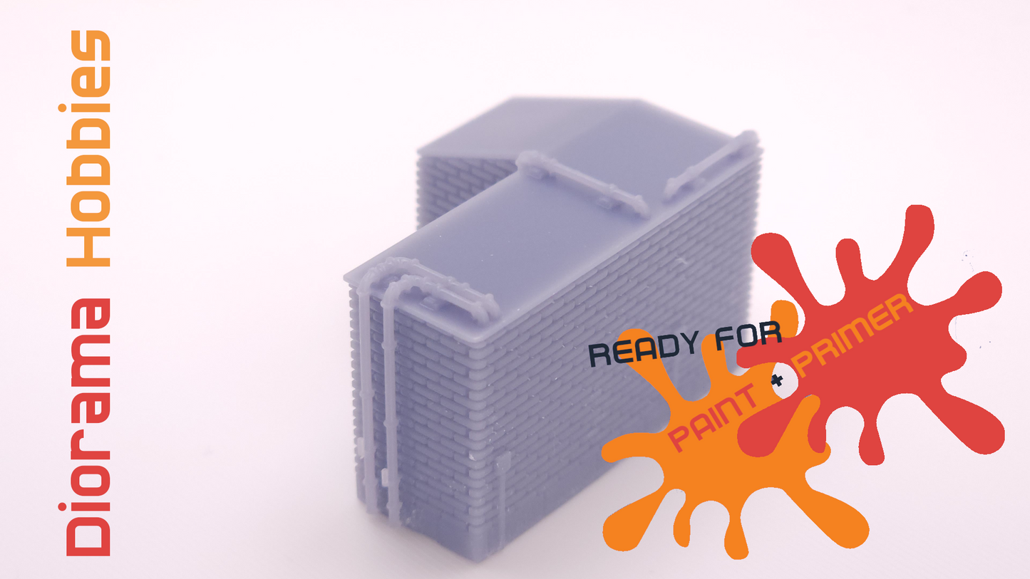 Corner Rooftop Access Structure - HO, N, S and O Scales