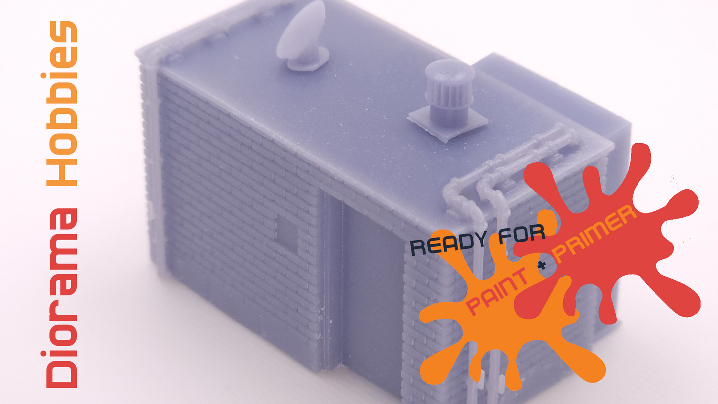 Basic Rooftop Access Structure with Utilities - HO, N, S and O Scales