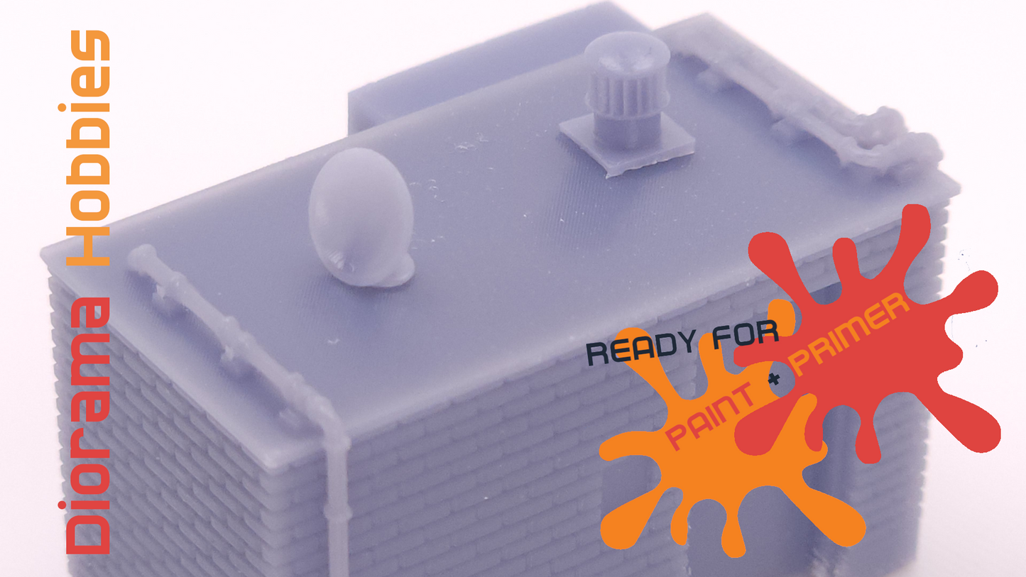 Basic Rooftop Access Structure with Utilities - HO, N, S and O Scales