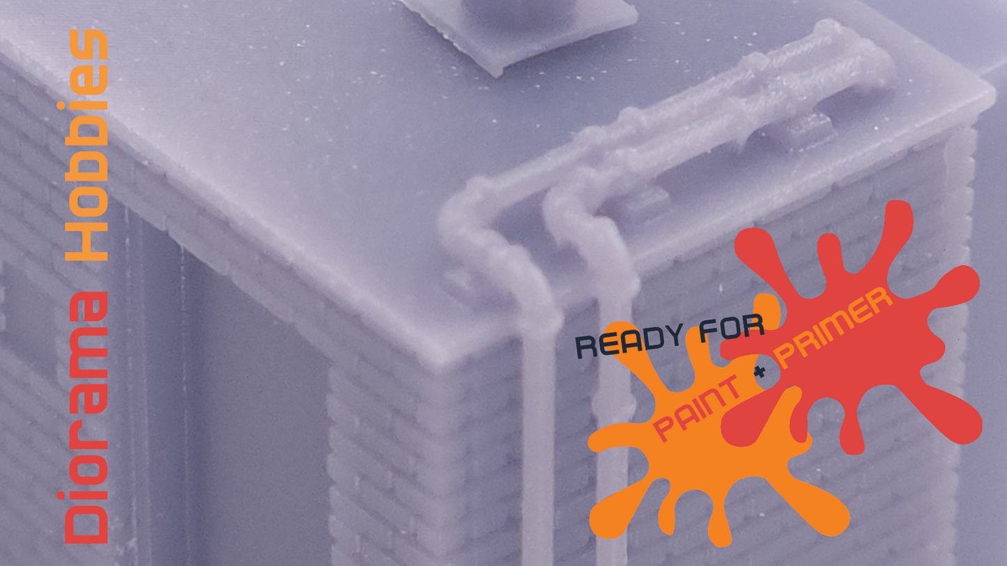 Basic Rooftop Access Structure with Utilities - HO, N, S and O Scales