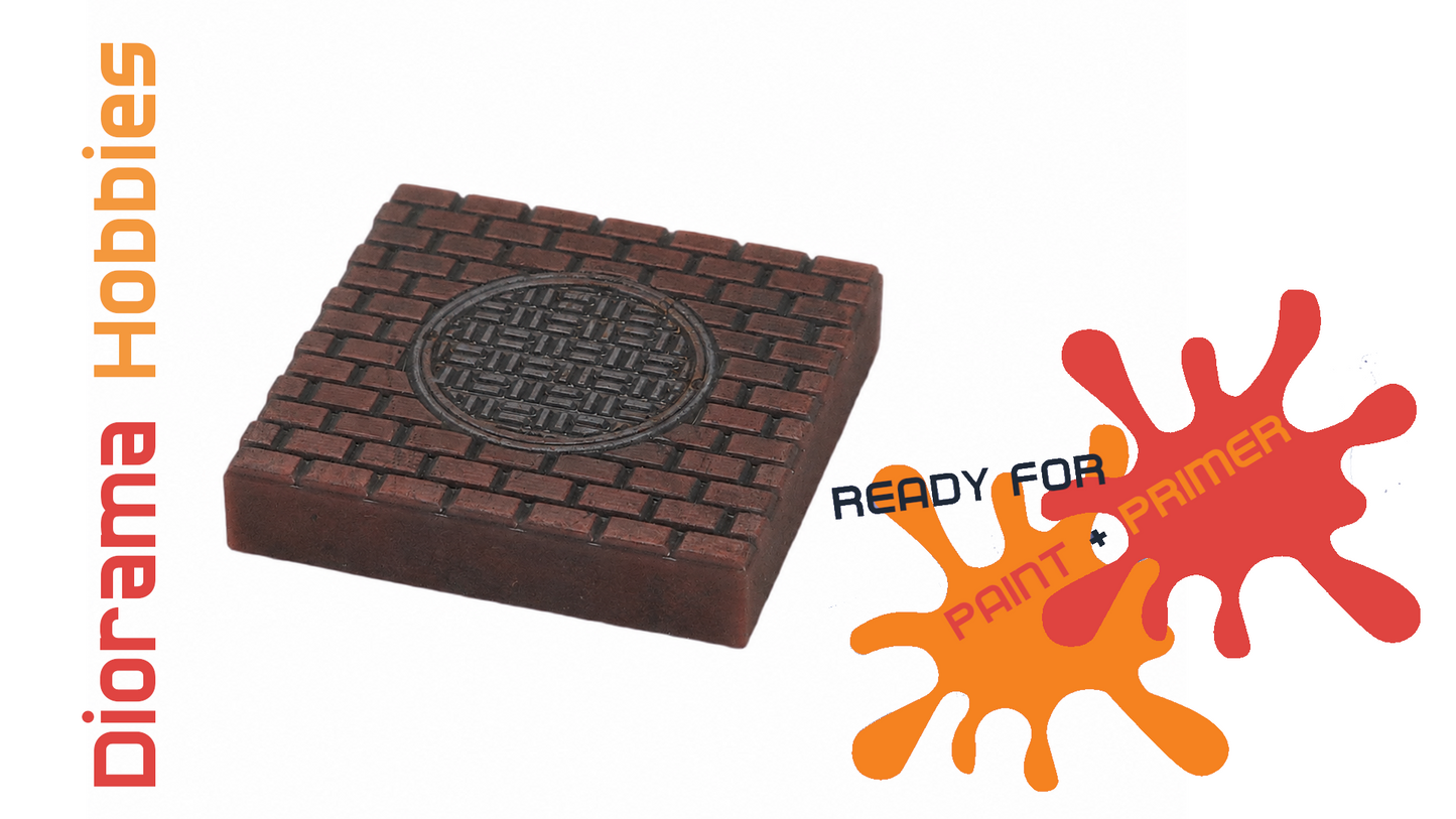 Sidewalk and Curb [Brick] Extension - Manhole Cover
