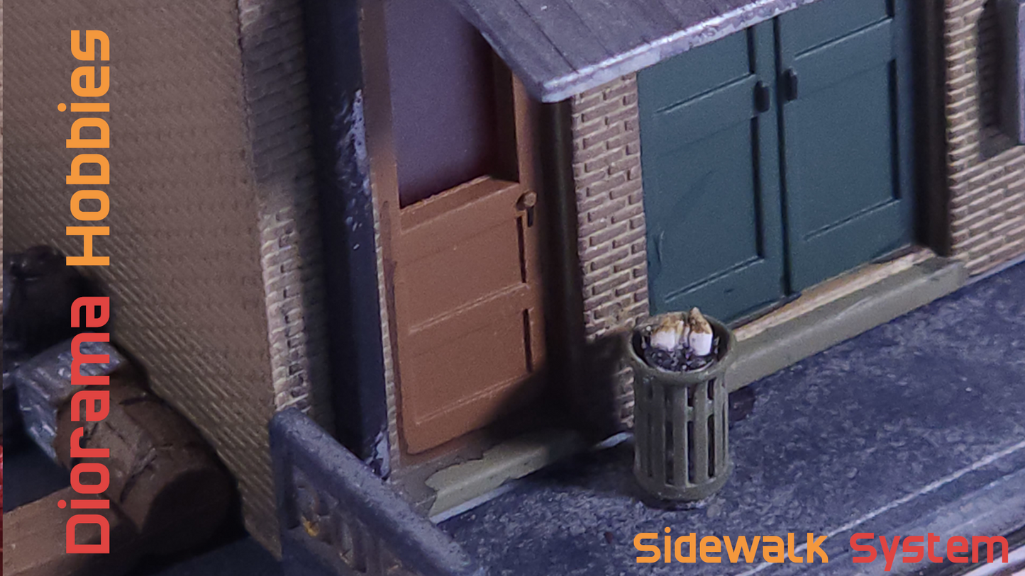 Sidewalk and Curb [Concrete] - Iron Drain