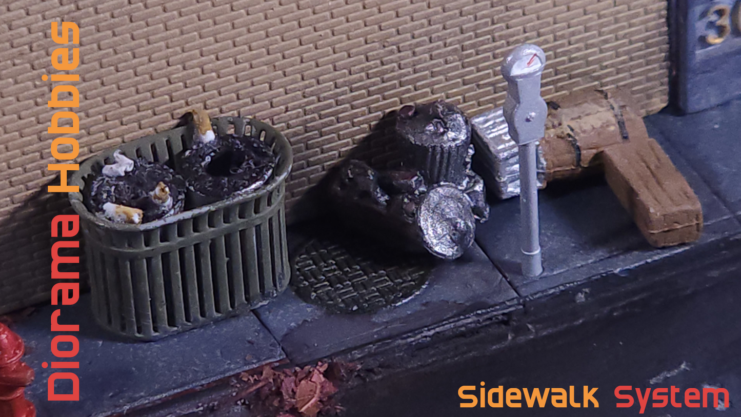 Sidewalk and Curb [Concrete] - Iron Drain