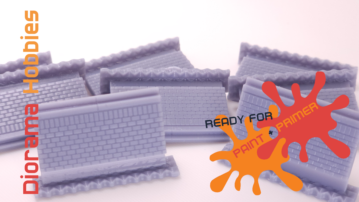 Sidewalk and Curb [Brick] - 10ft Sections