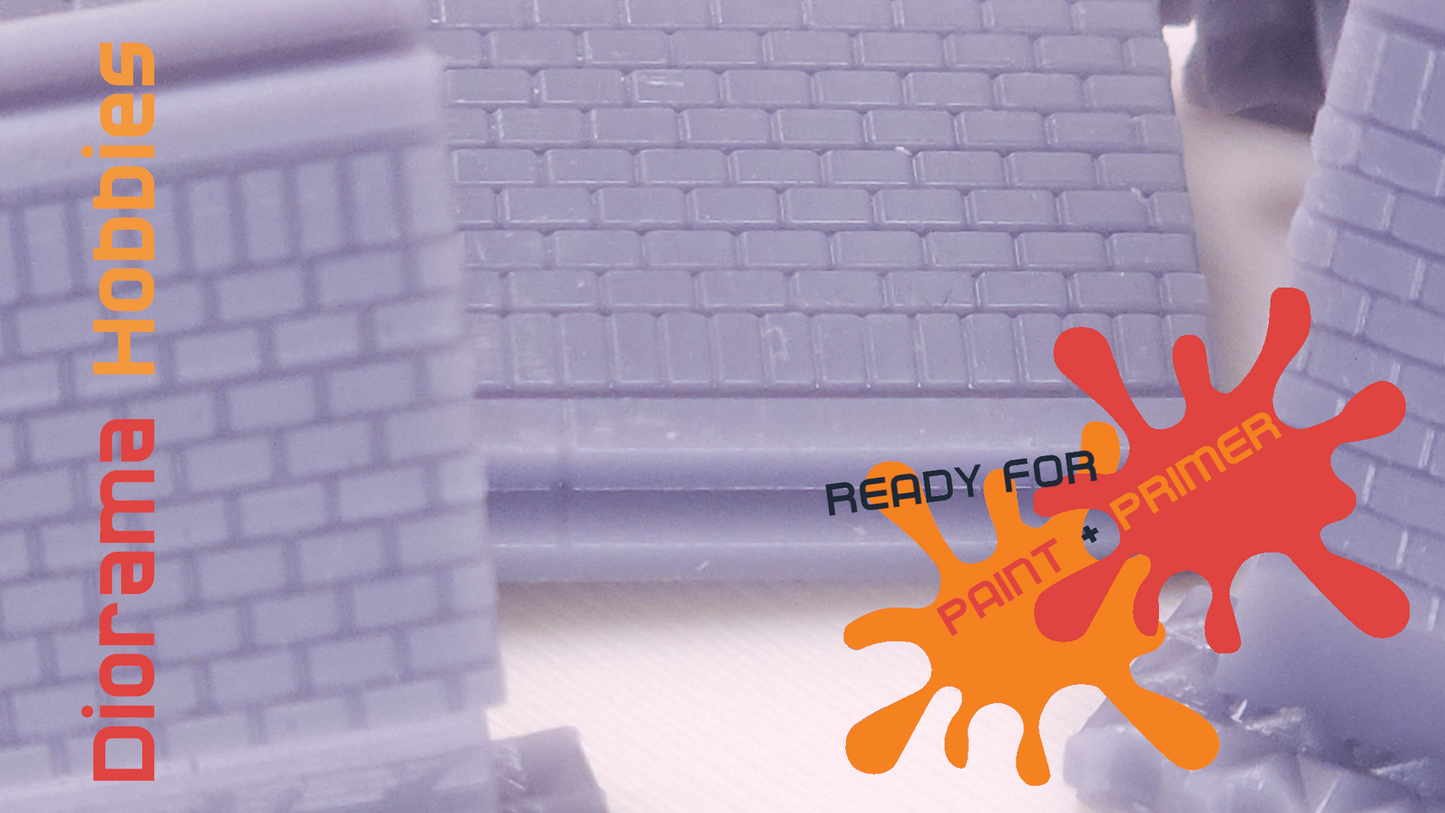 Sidewalk and Curb [Brick] - 10ft Sections