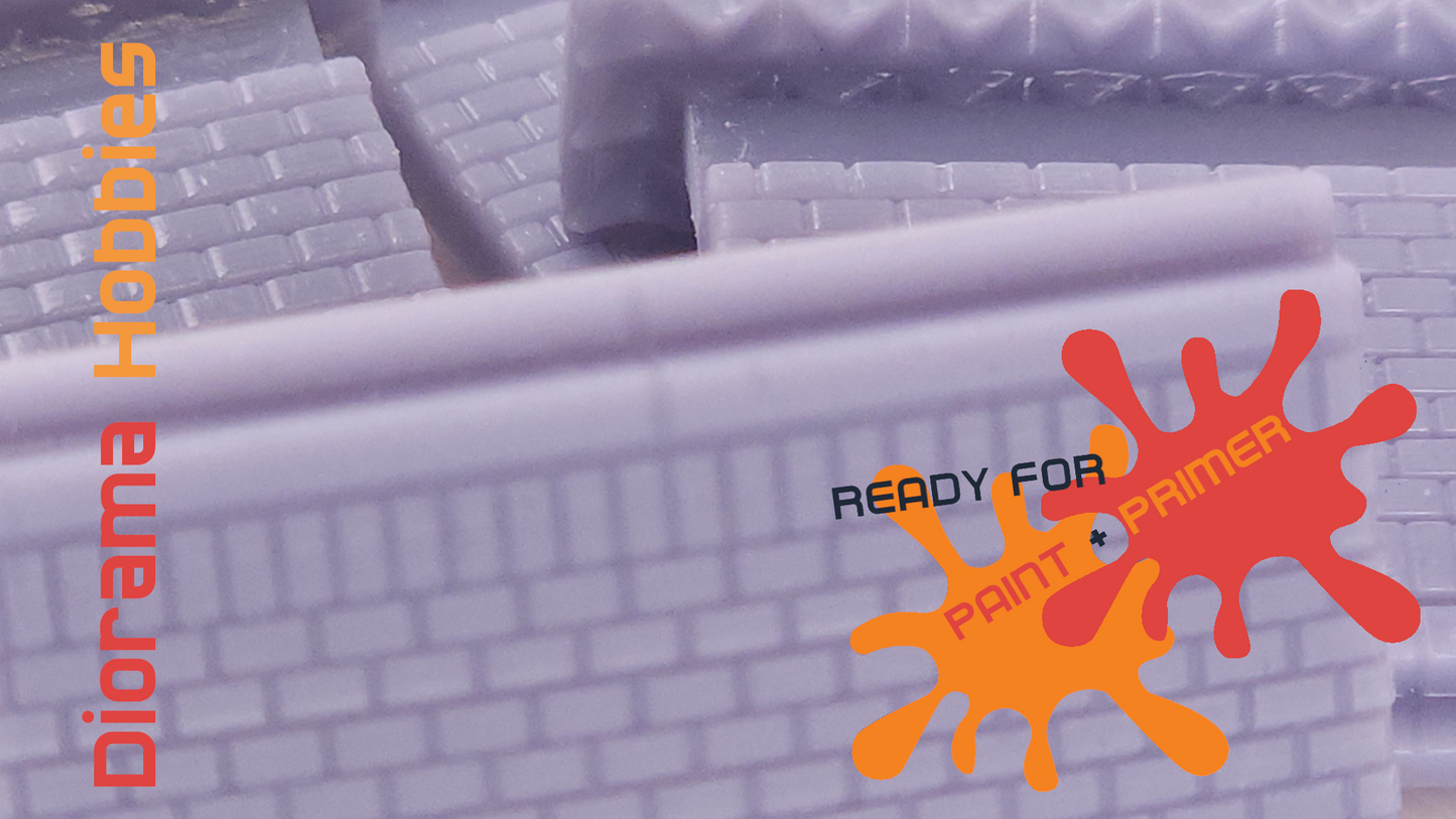 Sidewalk and Curb [Brick] - 10ft Sections