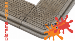 Sidewalk and Curb [Brick] - Corner