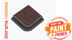 Sidewalk and Curb [Brick] - Corner
