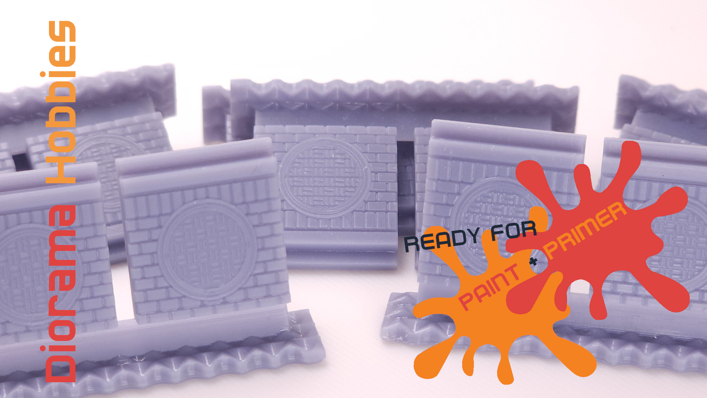 Sidewalk and Curb [Brick] - Manhole Cover