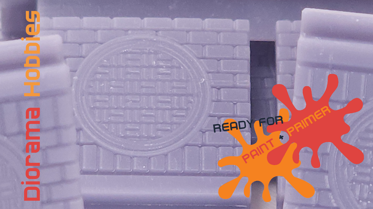 Sidewalk and Curb [Brick] - Manhole Cover