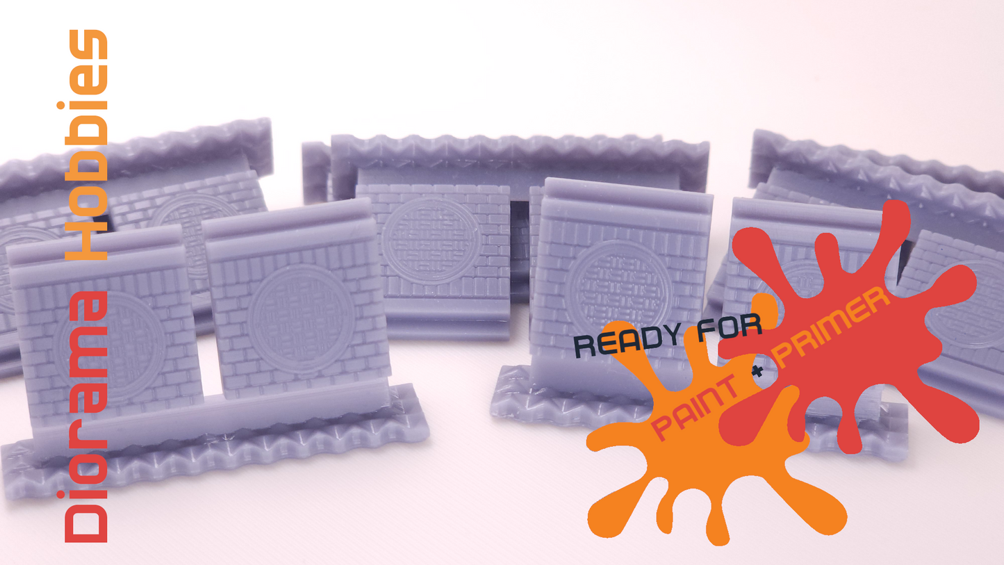 Sidewalk and Curb [Brick] - Manhole Cover