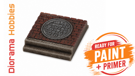 Sidewalk and Curb [Brick] - Manhole Cover