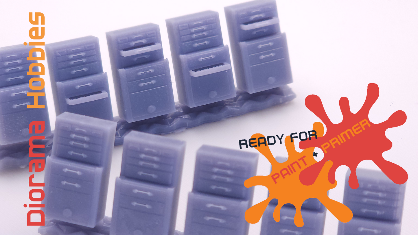 Tool Chest (10 Pack) HO Scale 1:87 (Roll-away Cabinets)