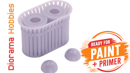 Double Slatted Trash Cans - N, HO, S and O Scales